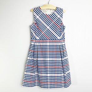 BROOKS BROTHERS Girls Sleeveless Plaid A-Line Dress - Size 7/8